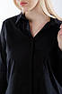 Сорочка жіноча бойфренд чорна 0006 (2000000095592), фото 4