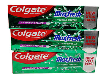 Зубна паста Colgate Max Fresh clean mint  з кристалами, 100 мл
