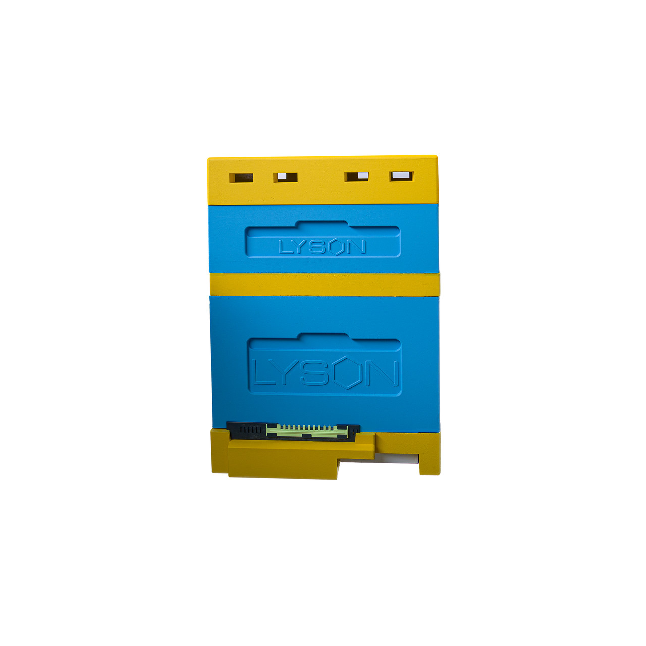 Улей пінополістирольний Дадан на 12 рамок (6х6) Lyson з гігієнічним дном на дві сім'ї пофарбований