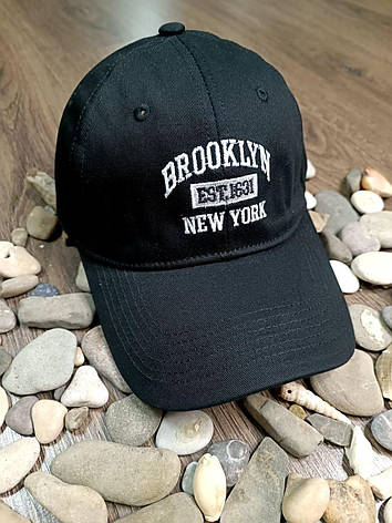 Кепка Бейсболка Чоловіча Жіноча brooklyn чорна, фото 3