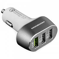 У Нас: Автомобільний зарядний пристрій Modecom CU3-05 USB 2.4A 5B QC3.0/2 USB Ports ZT-MC-CU3-05 white -OK