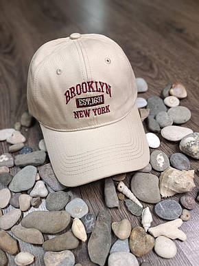 Кепка Бейсболка brooklyn кремова, фото 1