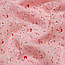 Двошаровий жатий муслін "Біло-червоні квіточки" на рожевому фоні, ширина 135 см, фото 4