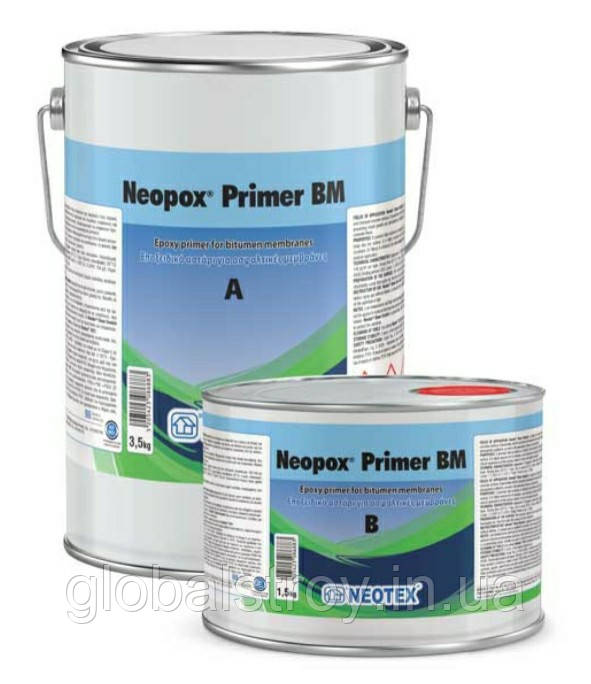 Ґрунт для бітумних основ під полісечовину Neotex Neopox Primer BM упак 5 кг, фото 1