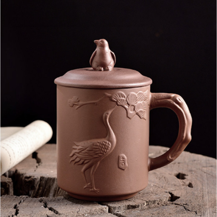 Чашка Пінгвін ісинська глина коричнева 350 мл