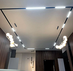 Прямокутна вбудована система трек світильників VELA Domino 2х3.5м 220W