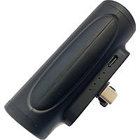 Power Bank без USB 5000мА/ч повербанк с фонариком, для устройств с Type-C (Black) | Батарея зарядная