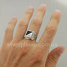 Хіт продажів! Чоловіча срібна печатка. Перстень зі срібла 925. 22.5 розмір, фото 2