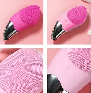 Електрична силіконова щітка очисник пор Sonic Facial Brush, Щітка-масажер для чищення обличчя, фото 3