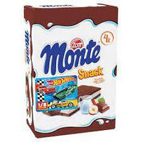 Бисквитно-ореховое пирожное с молочношоколадной начинкой Zott Monte Snack (4x29г) 116г Германия