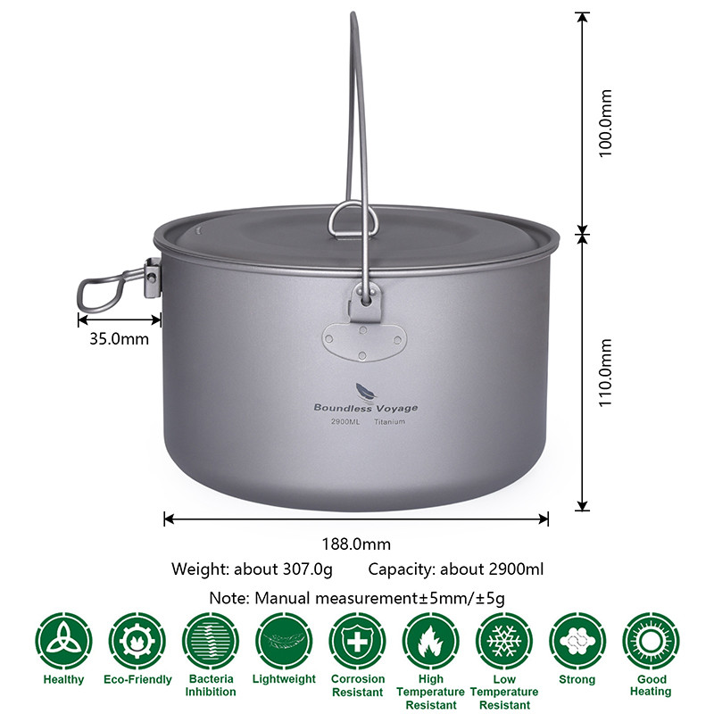 Казан титановий Boundless Voyage 2900ml