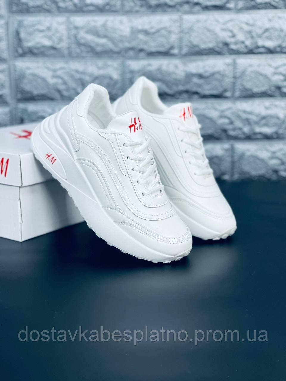 Кроссовки H&M White женские Кроссовки Эйч эн эм белые женские Новая ...