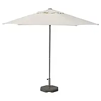 JOGGESÖ Зонт с основанием, светло-серый/Huvön grey, 300 см