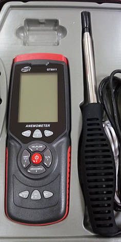 Термоанемометр USB, 0,3-30 м/с, 0-45 °C BENETECH GT8911, фото 1
