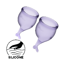 Набір гігієнічних менструальних чаш Satisfyer Feel Secure Violet