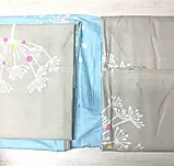 Полуторна постільна білизна 150х220 Ранфорс-бавовна (13147) Двоколірна постільна білизна з натуральних тканин, фото 4