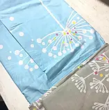 Полуторна постільна білизна 150х220 Ранфорс-бавовна (13147) Двоколірна постільна білизна з натуральних тканин, фото 5