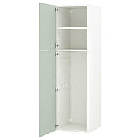 ENHET Книжный шкаф, белый/бледно-серо-зеленый, 60x62x210 см