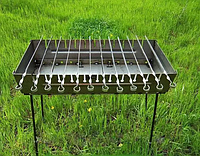 Мангал-чемодан под 12 шампуров x 1,5 мм метал (холоднокатанный)