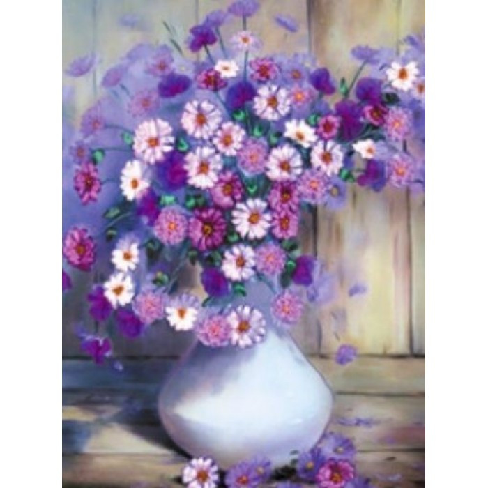 Картина за номерами 40х50 см DIY (без коробки) Ваза з квітами (RSB8411_O), фото 1