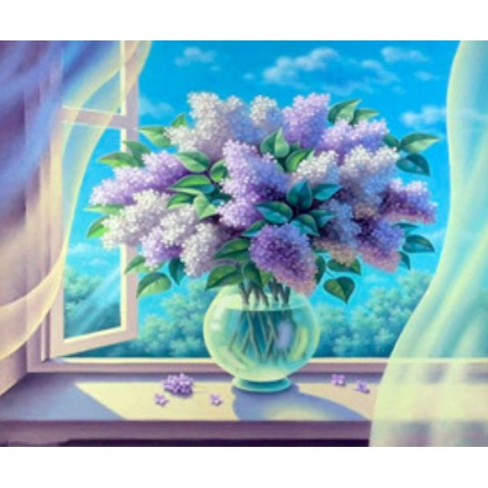 Картина за номерами 40х50 см DIY (без коробки) Букет на вікні (RSB8428_O), фото 1