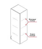 Пенал закритий (однодверний) ЛЮКС ширина 400 МАКСІ-МЕбель Дуб сонома/Білий гладкий (72149), фото 2