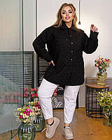 Демисезонная стёганная женская куртка Цвета: Черный Размеры 48-52,54-58, 60-64