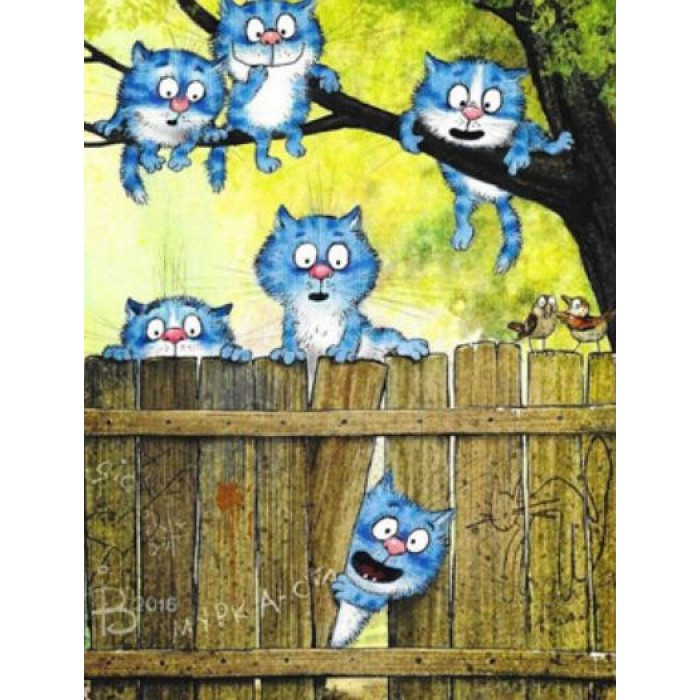 Картина за номерами 40х50 см DIY (без коробки) Кішки (Y5094_O), фото 1