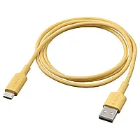 SITTBRUNN USB-A to USB-C, светло-желтый, 1 м