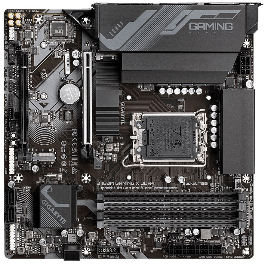 Gigabyte Материнська плата B760M GAMING X DDR4 s1700 B760 2xDDR4 HDMI mATX