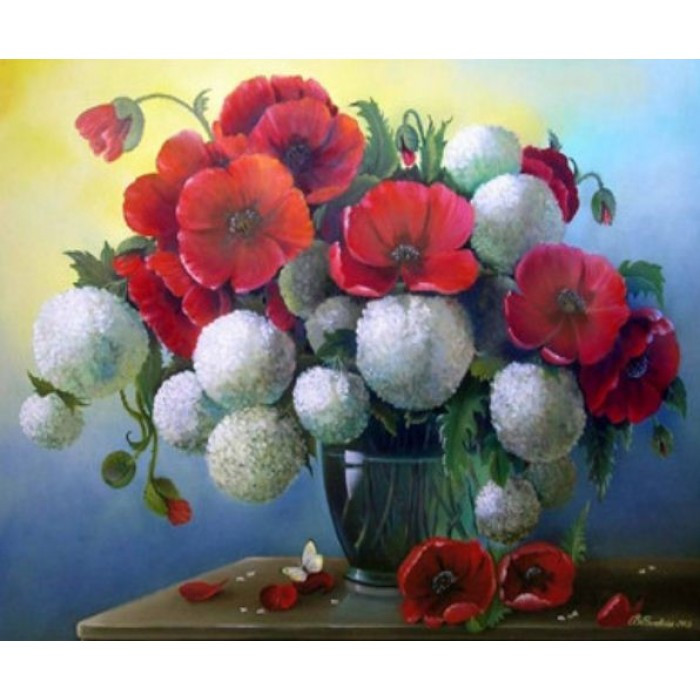 Картина за номерами 40х50 см DIY (без коробки) Екібана (Y5175_O), фото 1