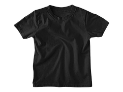 Дитяча футболка однотонна чорна (турецький трикотаж), 1-16 лет