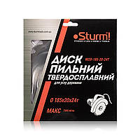 Диск пиляльний по дереву Sturm 9020-185-20-24T, 185х20 мм 24 зуба