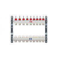 Колектор для теплої підлоги Itap 1x3/4 на 9 виходів з витратоюомірами (9170010009034C)