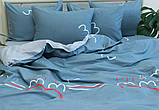 Сатин Сімейний комплект постільної білизни, бавовна ТМ TAG з компаньйоном S417, фото 4
