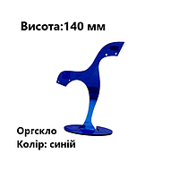 Підставка для сережок, акрил синій, висота 140 мм (торгове обладнання б/у)