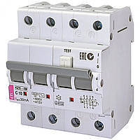 Диференційний автомат 3P+N 10А, 30 мА, тип C, ETI 2174022
