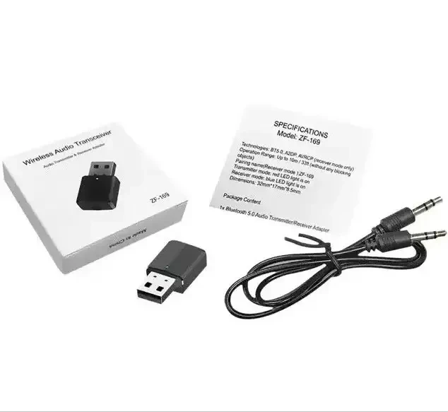 2 в 1 Bluetooth 5.0 Аудіо Передавач і Приймач (Transmitter+Receiver) Адаптер, фото 1