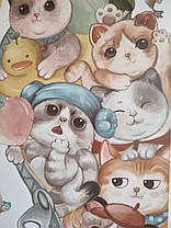 Вінілові наклейки 8 смішних котів (лист 30 х 90 см) Б254 YMM, фото 5