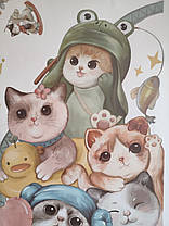 Вінілові наклейки 8 смішних котів (лист 30 х 90 см) Б254 YMM, фото 4