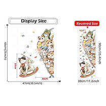 Вінілові наклейки 8 смішних котів (лист 30 х 90 см) Б254 YMM, фото 3