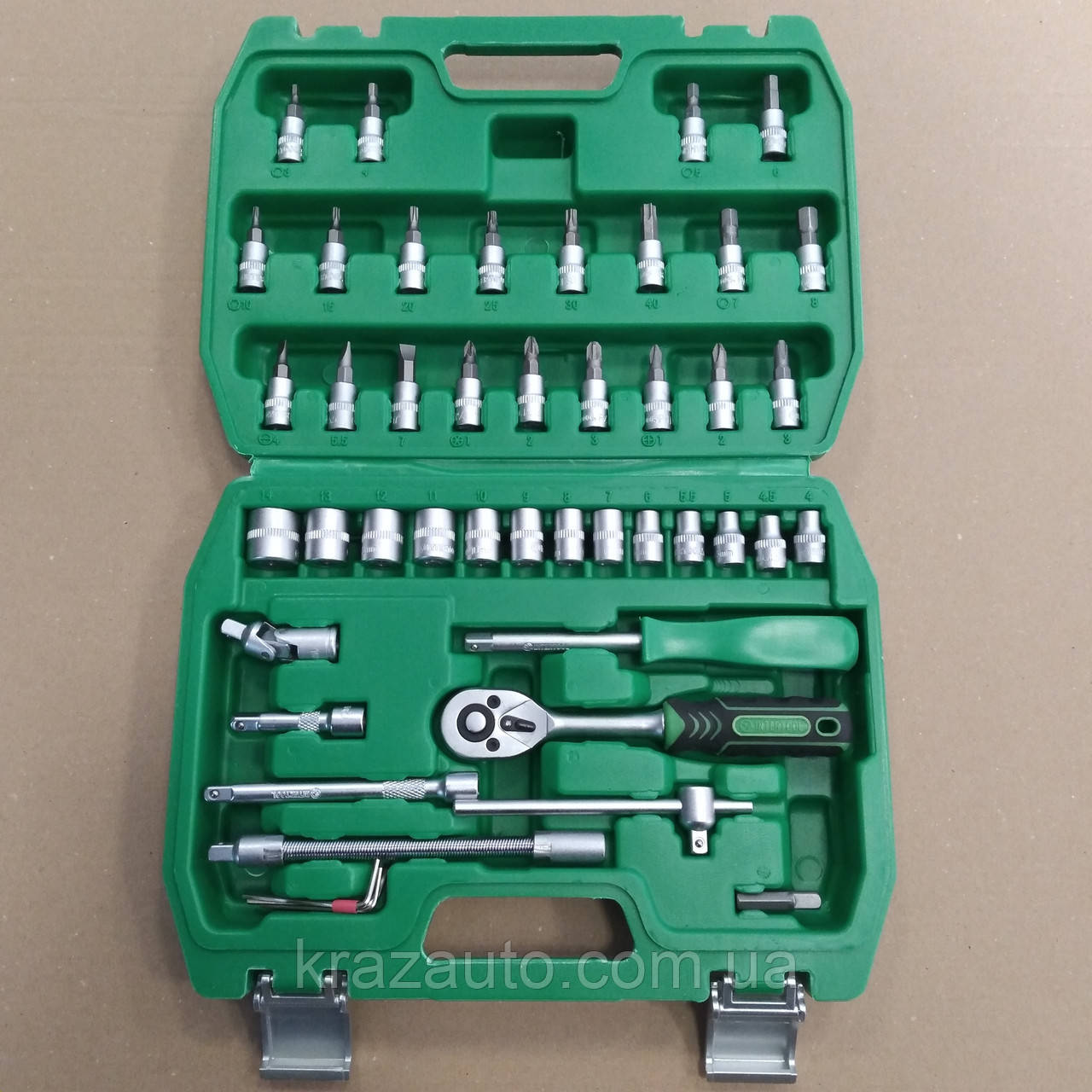 Набір інструментів, 46 од., 1/4" INTERTOOL ET-6046SP, фото 1