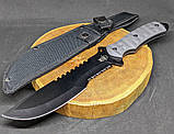 Тактичний ніж Columbia великий мисливський туристичний ніж, бойовий армійський ніж для виживання Чорний 3518AA, фото 6