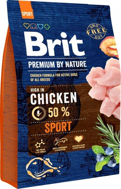 Сухий корм для активних собак з куркою Brit Premium Sport 3 кг, фото 1