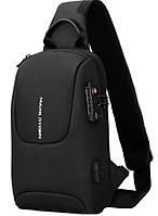 Однолямочный рюкзак Mark Ryden MR7039 кодовый замок 7л черный