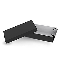 Коробка MIDI крышка-дно для суши (сладостей) без окна черная
