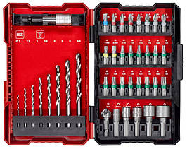 Набір біт та свердел по металу HSS, 39 шт., L-Box (108911)