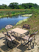 Стіл і стільці Складні, меблі для відпочинку на природі "Кріпиш ФП1+4"