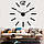 3D Настінний годинник zx127 Black 35 СМ діаметр DIY CLOCK (палочки), фото 3