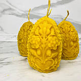 Свічка Яйце з бджолиного воску 9 см, 135 грам, фото 3